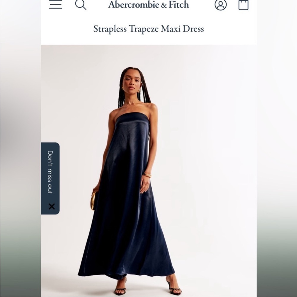 Abercrombie Silk Strapless Dress (Trapeze)